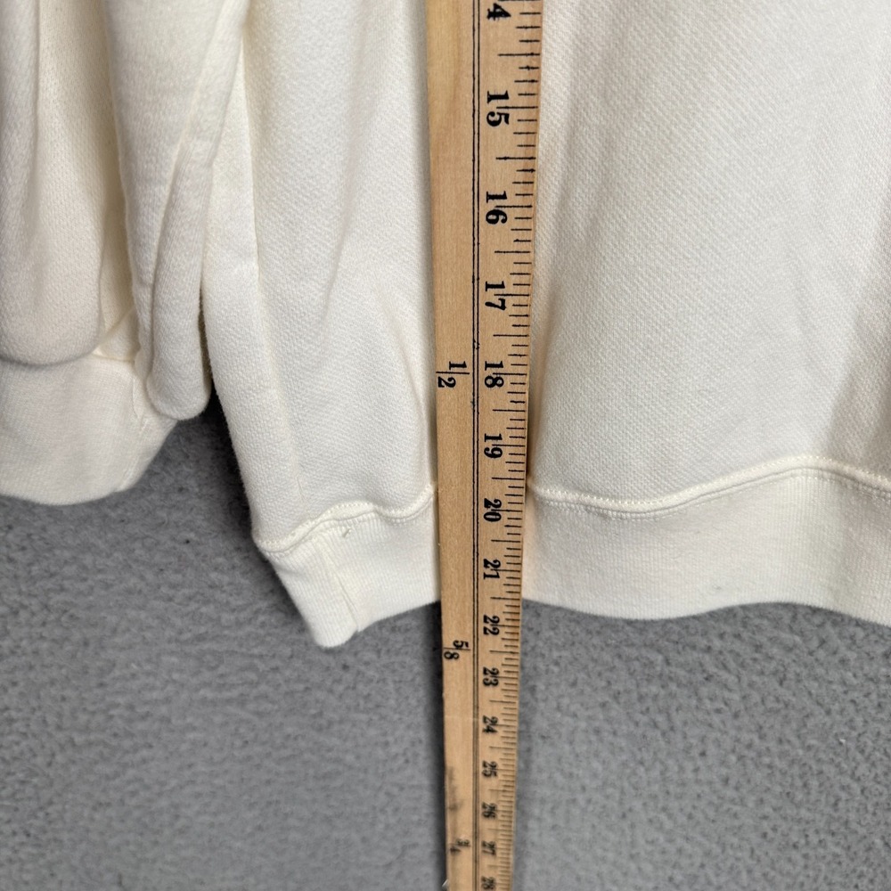 Abercrombie Sweatshirt Womens M Cream New‎ York Balloon Sleeve Crewneck Preppy - Picture 8 of 10